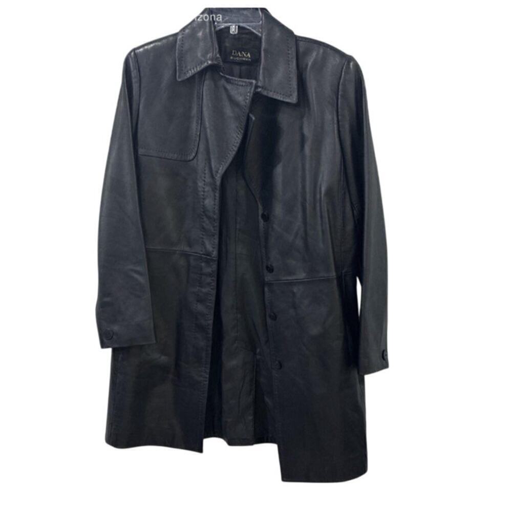 Dana Buchman Lambskin Leather Trench – Hailey Bieber Vibes – Size 14